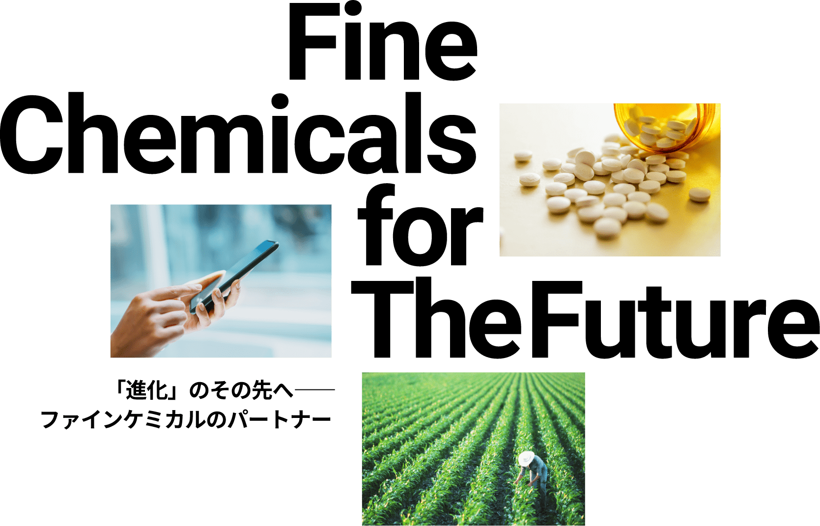 Fine Chemicals for The Future　ファインケミカルのパートナー　「進化」のその先へ